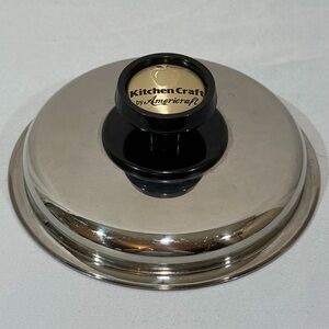 Vintage Kitchen Craft Americraft Stainless Non-Vented REPLACEMENT LID ONLY 8.75”